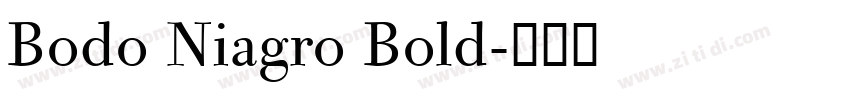 Bodo Niagro Bold字体转换